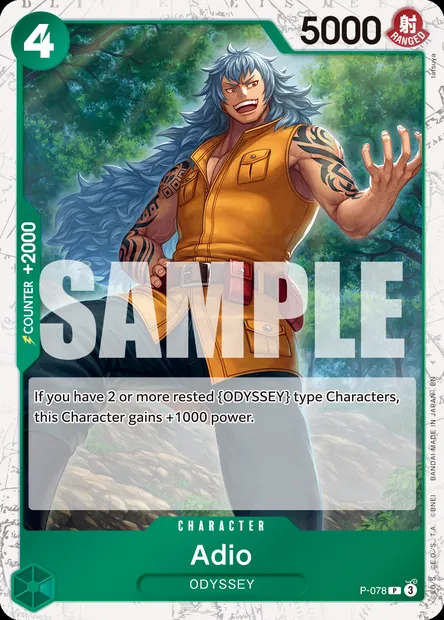 Adio, carte One Piece P-078 — extension Carte promo