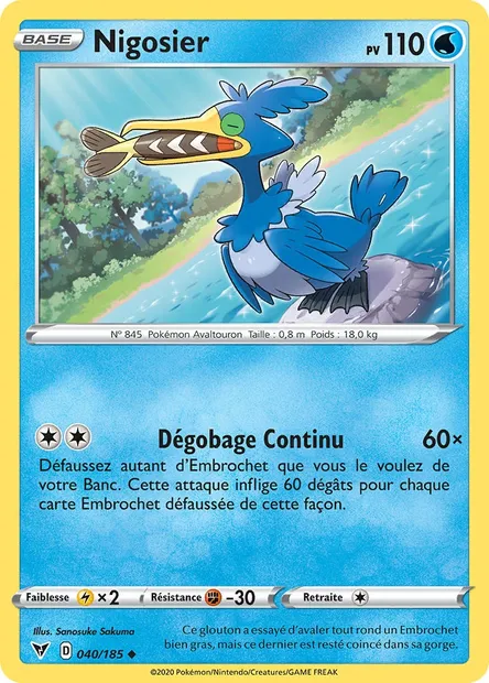 Nigosier, carte Pokémon VIV 40 — extension Voltage Éclatant