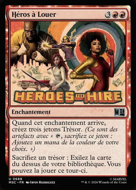 Héros à Louer, carte Magic MSC 688 — extension Marvel Super Heroes Commander