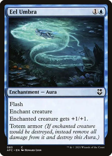 Eel Umbra, Magic card AFC 83 — Forgotten Realms Commander set