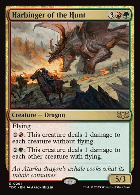 Harbinger of the Hunt, Magic card TDC 291 — Tarkir: Dragonstorm Commander set