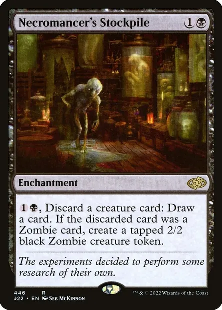 Necromancer's Stockpile, Magic card J22 446 — Jumpstart 2022 set