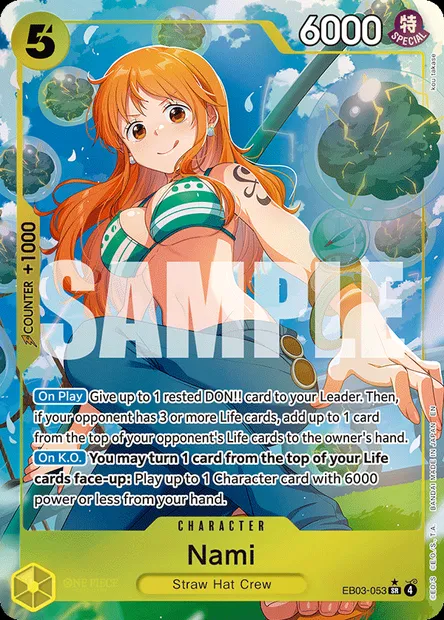 Nami, One Piece card EB03-053 — ONE PIECE HEROINES EDITION set