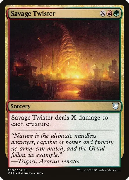 Savage Twister, Magic card C18 190 — Commander 2018 set