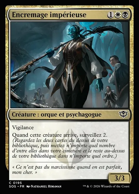 Encremage impérieuse, carte Magic SOS 195 — extension Secrets of Strixhaven