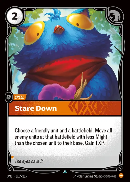 Stare Down, Riftbound card UNL 107 — Unleashed set