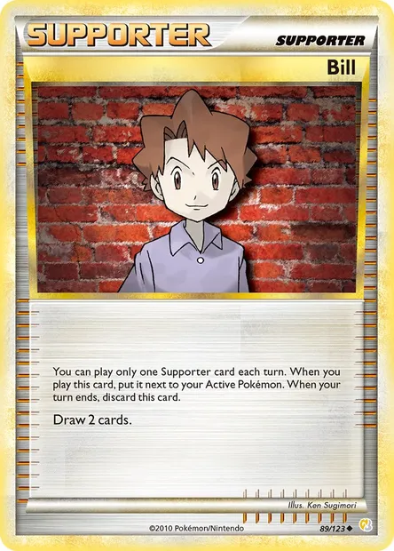 Bill, Pokémon card HS 89 — HeartGold SoulSilver set