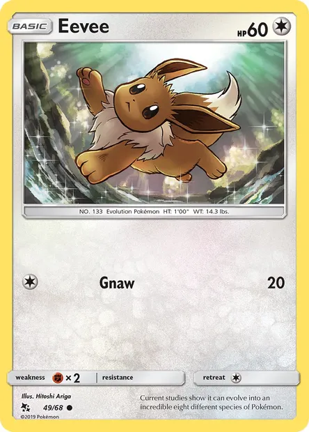 Eevee, Pokémon card HIF 49 — Hidden Fates set