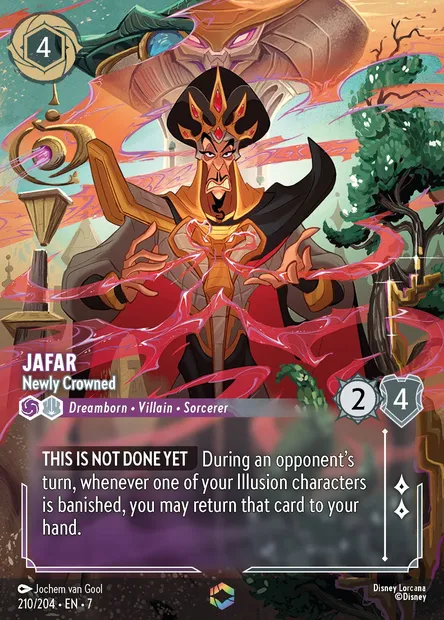 Jafar - Newly Crowned, Disney Lorcana card CH7-210 — Archazia's Island set