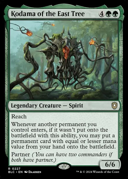 Kodama of the East Tree, Magic card BLC 227 — Bloomburrow Commander set