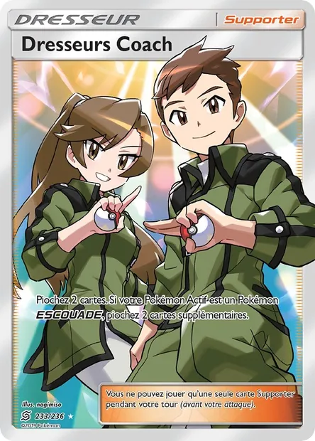Dresseurs Coach, carte Pokémon UNM 233 — extension Harmonie des Esprits