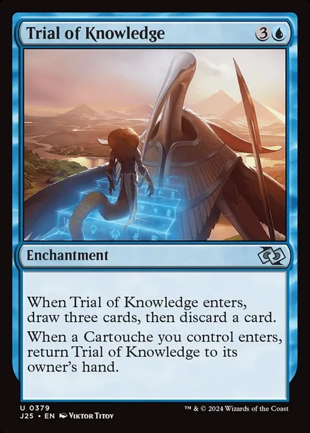 Trial of Knowledge, Magic card J25 379 — Foundations Jumpstart set