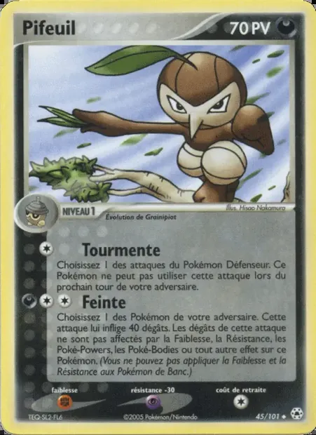Pifeuil, carte Pokémon HL 45 — extension EX Légendes Oubliées