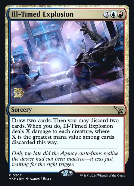 Ill-Timed Explosion, Magic card PMKM 207s — Murders at Karlov Manor Promos set