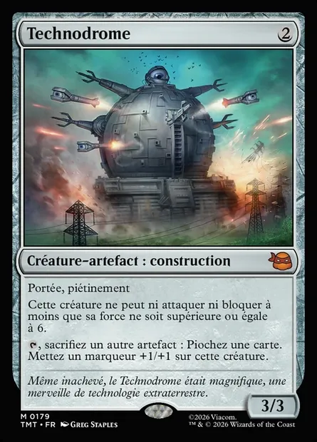 Technodrome, carte Magic TMT 179 — extension Teenage Mutant Ninja Turtles