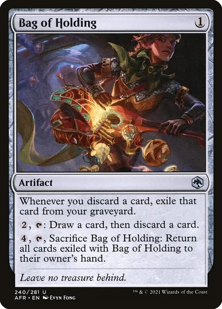 Bag of Holding, Magic card AFR 240 — Adventures in the Forgotten Realms set