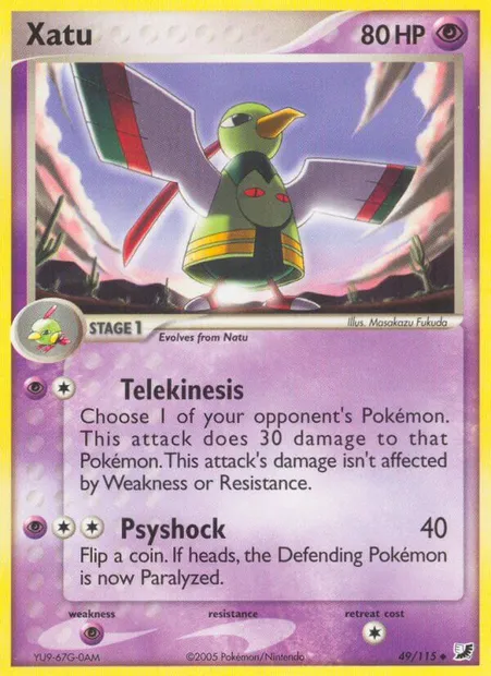Xatu, Pokémon card UF 49 — Unseen Forces set