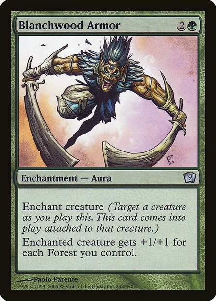 Blanchwood Armor, Magic card 9ED 232★ — Ninth Edition set