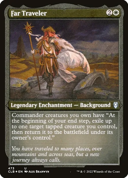 Voyageur lointain, carte Magic CLB 473 — extension Commander Légendes : la bataille de la Porte de Baldur