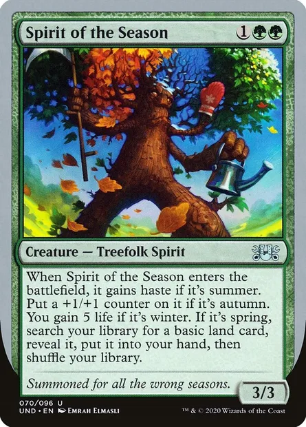 Spirit of the Season, Magic card UND 70 — Unsanctioned set