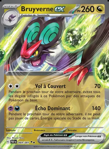 Bruyverne-ex, carte Pokémon PAF 069 — extension Destinées de Paldea