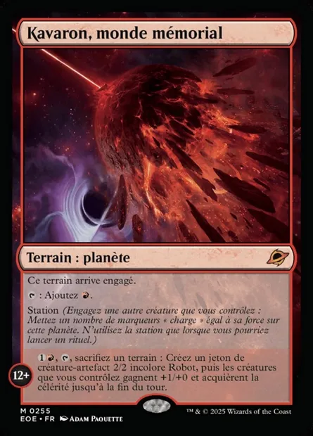 Kavaron, monde mémorial, carte Magic EOE 255 — extension Edge of Eternities