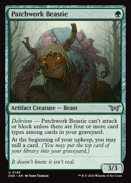 Patchwork Beastie, Magic card DSK 195 — Duskmourn: House of Horror set