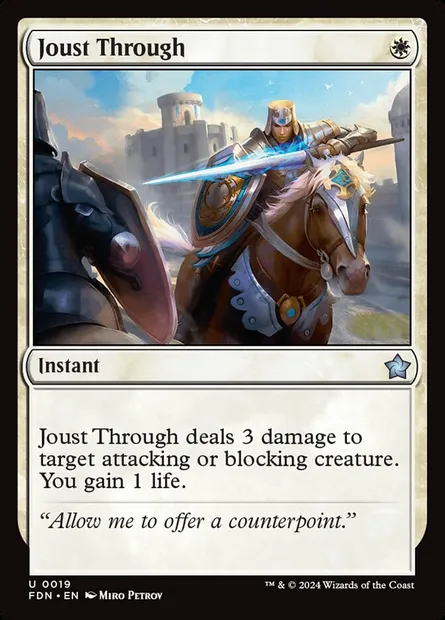 Joust Through, Magic card FDN 19 — Foundations set