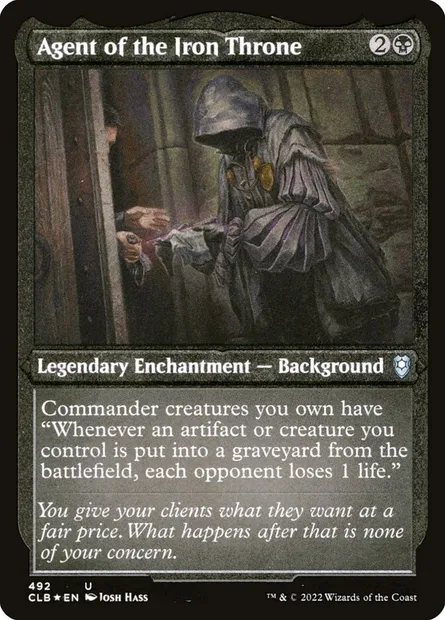 Agent du Trône de fer, carte Magic CLB 492 — extension Commander Légendes : la bataille de la Porte de Baldur