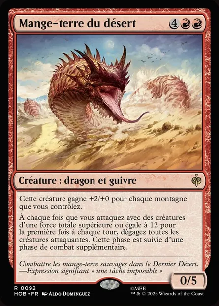 Mange-terre du désert, carte Magic HOB 92 — extension The Hobbit