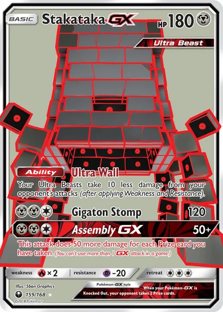 Stakataka GX, Pokémon card CES 159 — Celestial Storm set