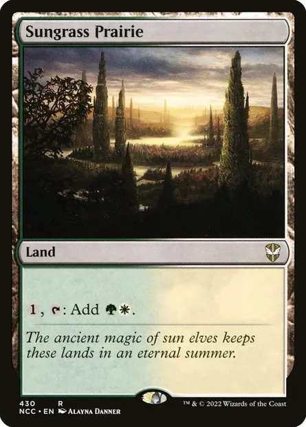 Sungrass Prairie, Magic card NCC 430 — New Capenna Commander set