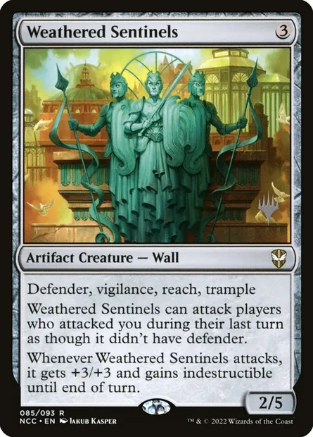 Weathered Sentinels, Magic card PNCC 85p — New Capenna Commander Promos set