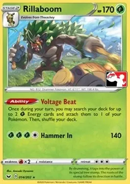 Rillaboom, Pokémon card PPS 014 — Play! Pokémon Prize Pack Series set