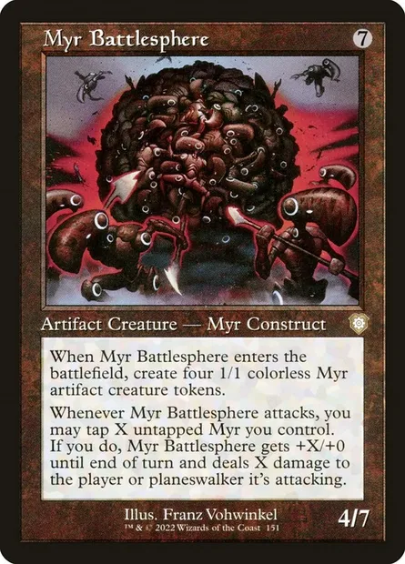 Myr Battlesphere, Magic card BRC 151 — The Brothers' War Commander set