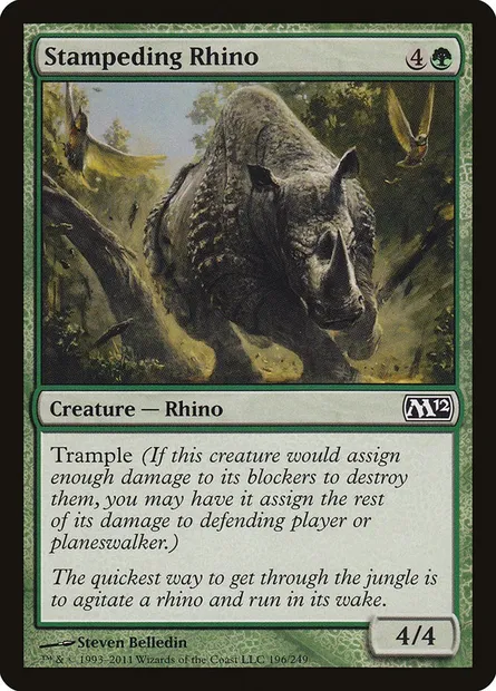 Stampeding Rhino, Magic card M12 196 — Magic 2012 set