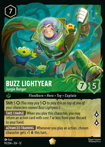 Buzz Lightyear - Jungle Ranger, Disney Lorcana card CH12-091 — Wilds Unknown set