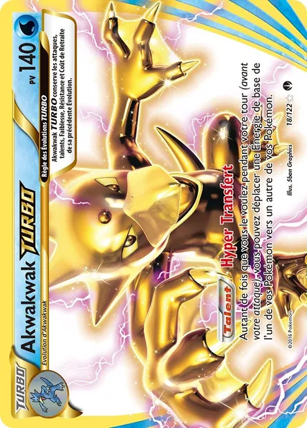 Akwakwak TURBO, carte Pokémon BKP 18 — extension Rupture Turbo