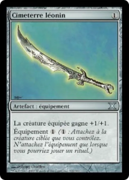 Cimeterre léonin, carte Magic 10E 331 — extension Dixième édition