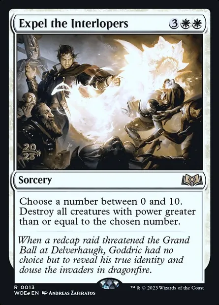 Expel the Interlopers, Magic card PWOE 13s — Wilds of Eldraine Promos set