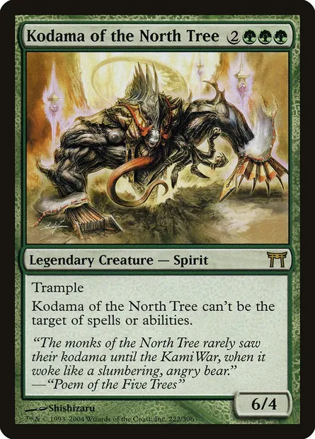 Kodama de l'Arbre du nord, carte Magic CHK 222 — extension Guerriers de Kamigawa