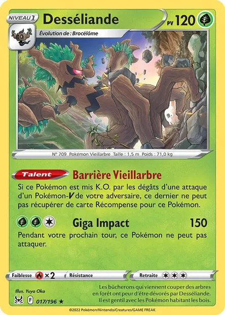 Desséliande, carte Pokémon LOR 017 — extension Origine Perdue