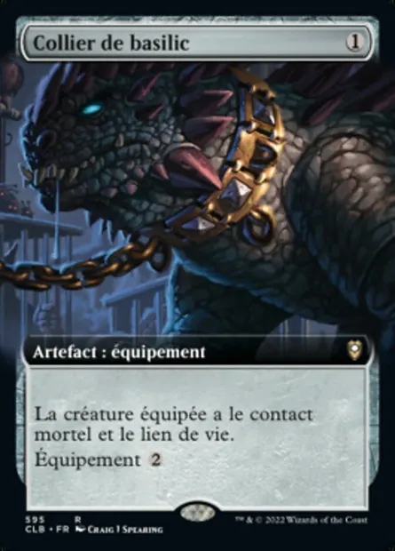 Collier de basilic, carte Magic CLB 595 — extension Commander Légendes : la bataille de la Porte de Baldur