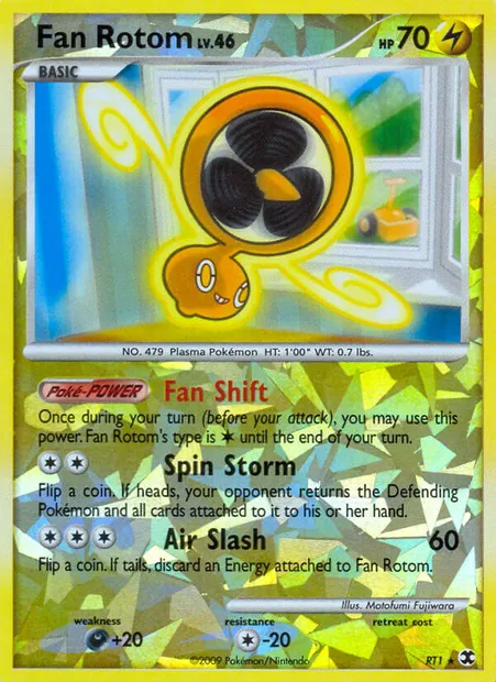 Fan Rotom, Pokémon card RR RT1 — Rising Rivals set