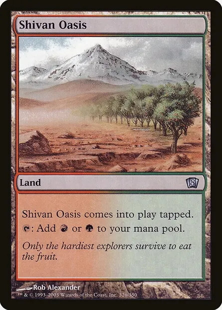 Oasis shivâne, carte Magic 8ED 326★ — extension Huitième Edition