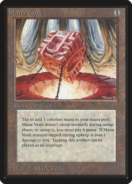 Mana Vault, Magic card LEB 260 — Limited Edition Beta set