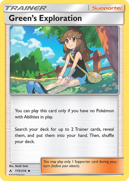 Green’s Exploration, Pokémon card UNB 175 — Unbroken Bonds set