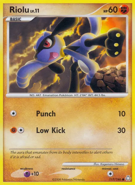 Riolu, Pokémon card LA 117 — Legends Awakened set