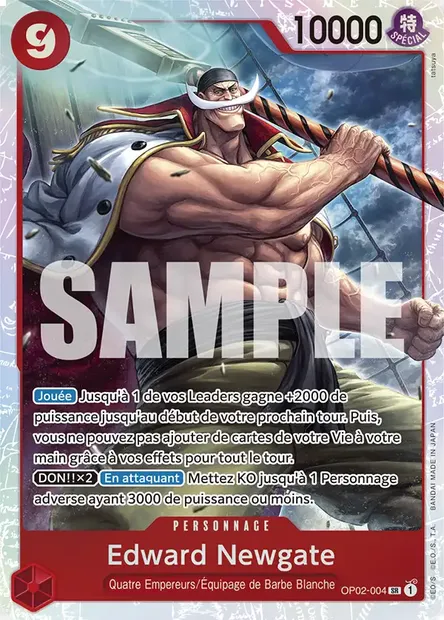 Edward Newgate, carte One Piece OP02-004 — extension PARAMOUNT WAR