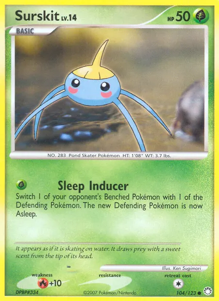 Surskit, Pokémon card MT 104 — Mysterious Treasures set